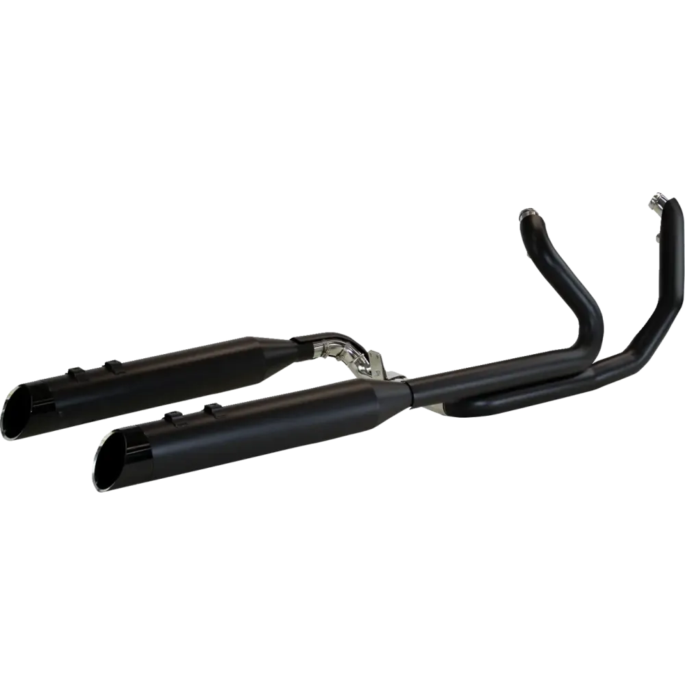 2-into-1-into-2 Dominator-SR Exhaust System — 4-1/2" mufflers, Black