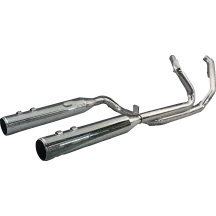 2-into-1-into-2 Dominator-SR Exhaust System — 4.5" muffler, Chrome