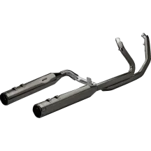 2-into-1-into-2 Dominator-SR Exhaust System — 4-1/2" muffler, Eclipse® finish