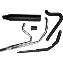 2-into-1 Outlaw-SR Exhaust System — 4-1/2" muffler, Black