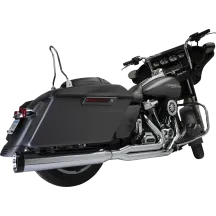 2-into-1 Outlaw-SR Exhaust System — 4-1/2" muffler, chrome