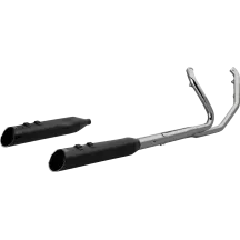 2-into-2 Icon-SR Exhaust System — 4.5" mufflers, 12 mm & 18 mm O2 bungs