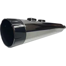 Silenciadores rectos Slip-On de 4-1/2" — puntas billet negras