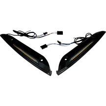 Genesis® 4 Dynamic LED Road Glide® Windshield Trim — HD, Black, Smoke lens, Pair