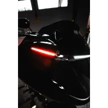 Genesis® 4 Dynamic LED Road Glide® Windshield Trim — HD, Black, Smoke lens, Pair