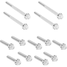 Outer Primary Cover Titanium 12-Point Bolt Kit — for FLT, Silver