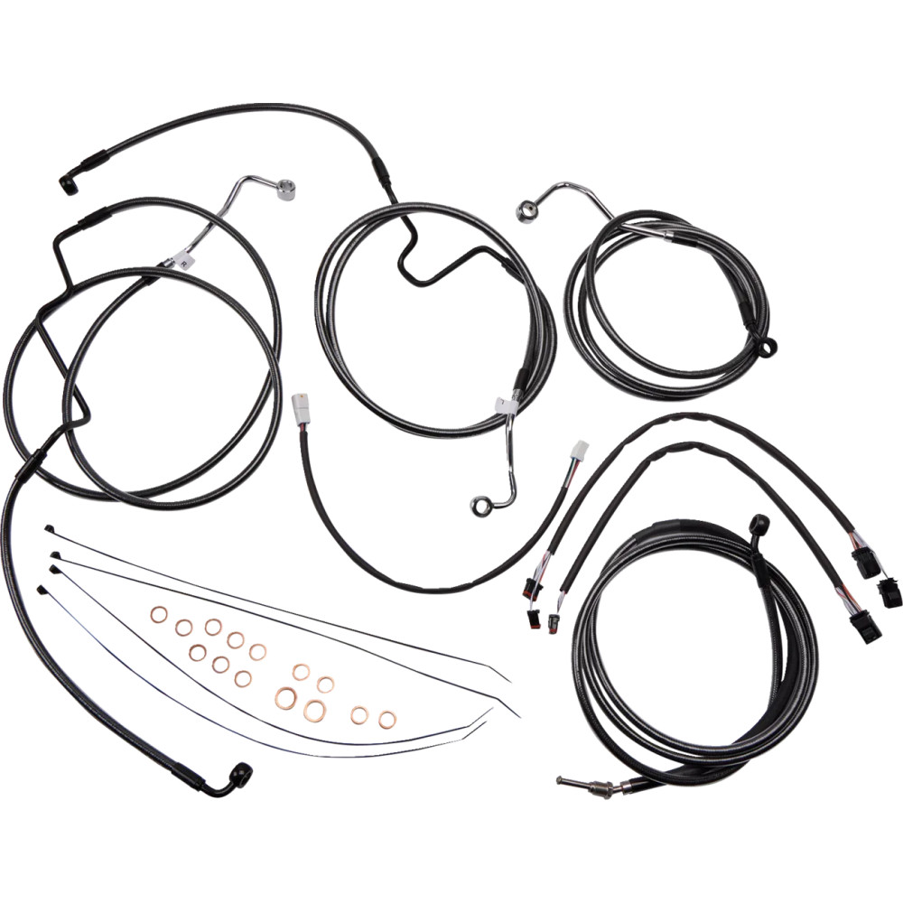 Viking Warrior Handlebar Kit — 1-1/4" clamp, 34" width, 12" rise, 6" pullback