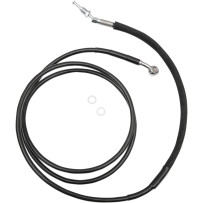Stainless Steel Hydraulic Clutch Line — 193.5 cm (76-1/8"), +152 mm (+6"), Vinyl-Coat Black
