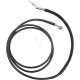Línea de embrague hidráulica de acero inoxidable — 193,5 cm (76-1/8"), +152 mm (+6"), Negro vinilado