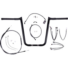 1-1/4" Viking Handlebar Installation Kit — 1-1/4" diameter, 7-3/4" center width, Black gloss