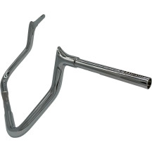 Manillar 1-1/4" con tope puntiagudo e instalación EZ — diámetro 1-1/4", abrazadera 1", cromo, elevación 11", retroceso 12"