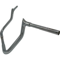 Manillar 1-1/4" con tope puntiagudo e instalación EZ — diámetro 1-1/4", abrazadera 1", cromo, elevación 11", retroceso 12"