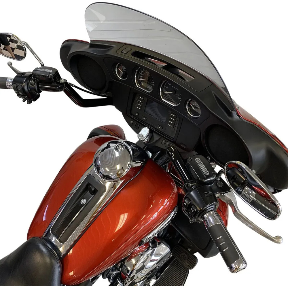 Manillar de 1-1/4" EZ Install con tope puntiagudo — 1-1/4" diámetro, abrazadera 1", elevación 11", negro