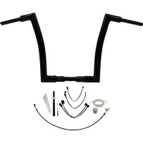 Kit de manillar Flat Top EZ Install de 1-1/2" — 38 mm (1-1/2"), abrazadera 32 mm (1-1/4"), alzada 14", Negro