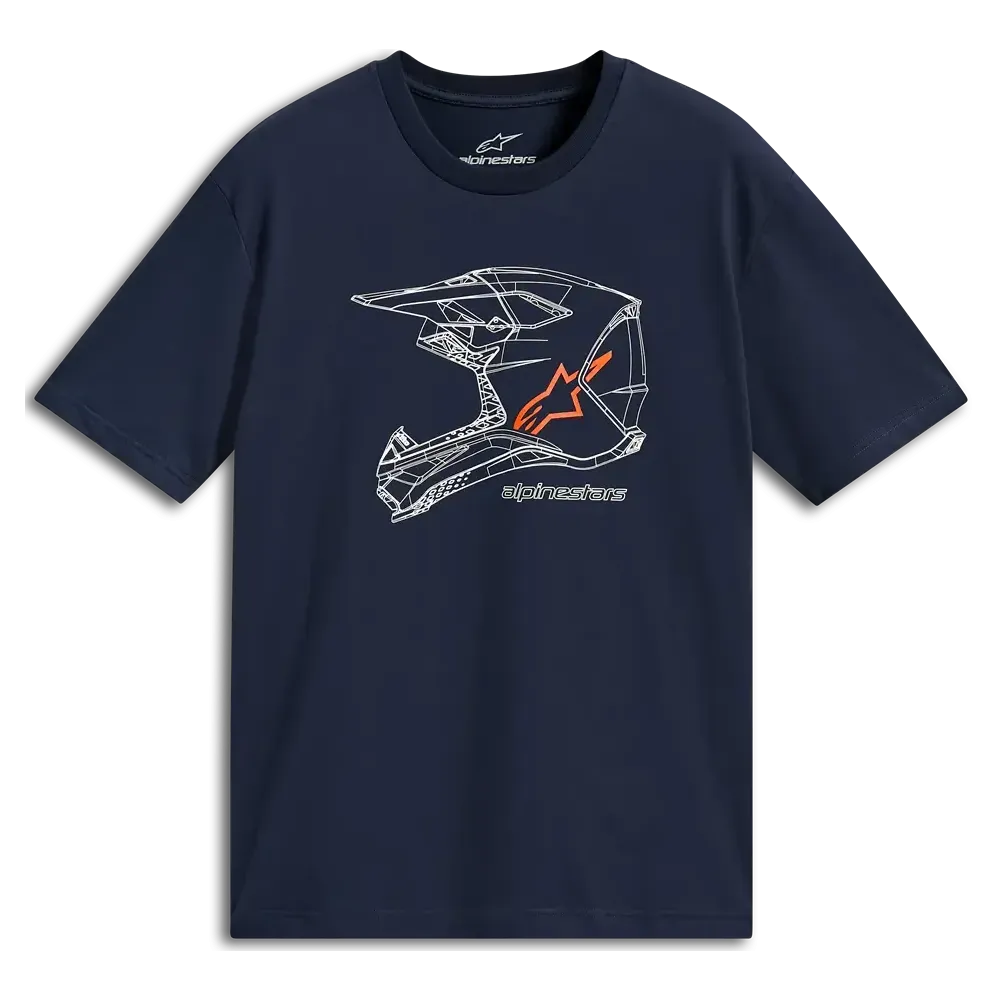 ALPINESTARS (CASUALS) TEE CSF MX HELMET NAVY L