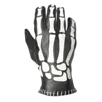 JOHN DOE GLOVE SKELETOR LEATHER BLACK/W