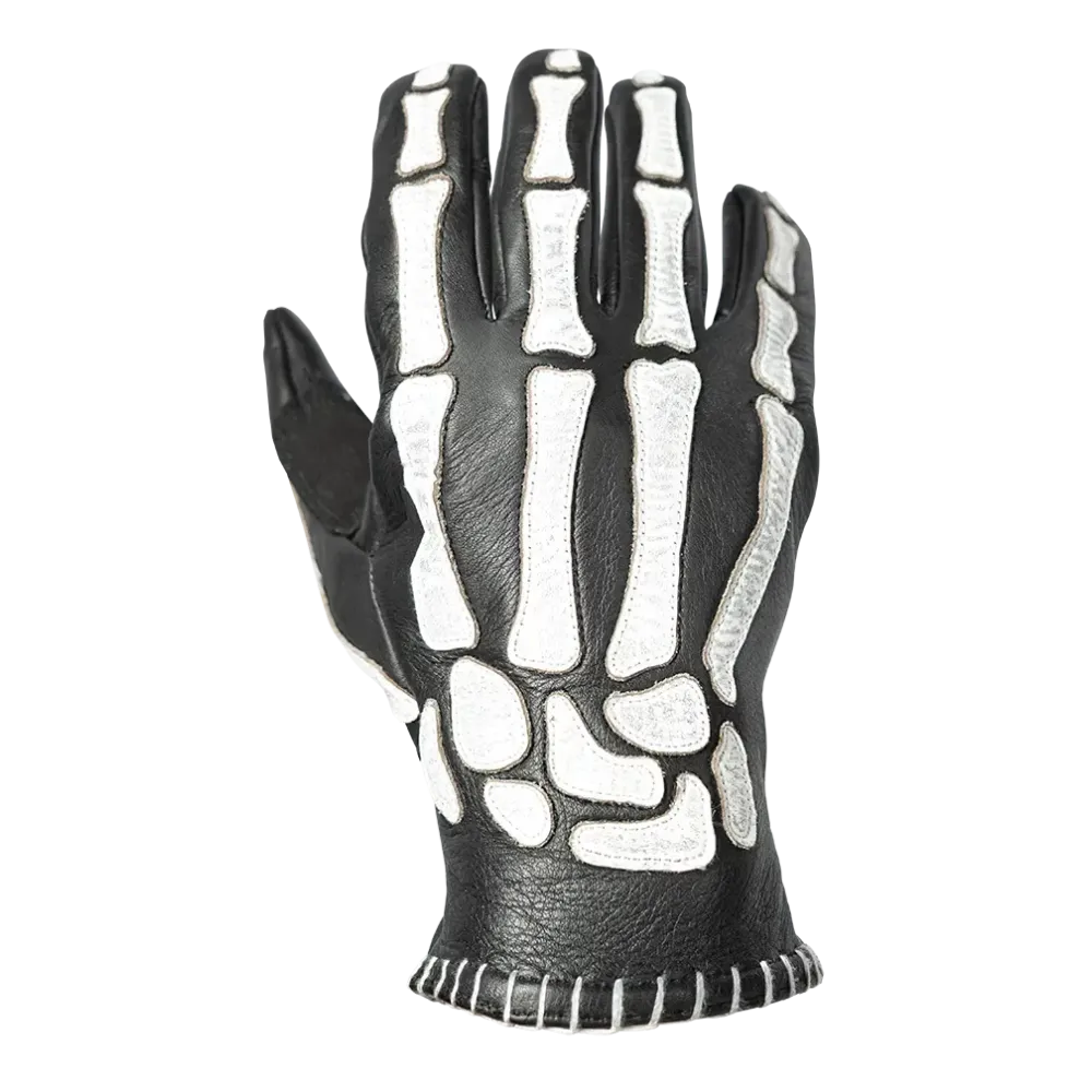 JOHN DOE GLOVE SKELETOR LEATHER BLACK/W