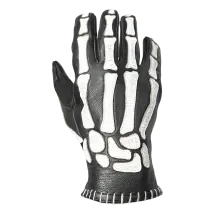 JOHN DOE GLOVE SKELETOR LEATHER BLACK/W