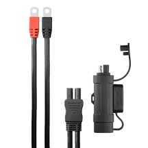 BS BATTERY PA-01 MAX Conector de Ojal — 12V, ojales M6, cable 60 cm (8AWG), fusible 10A