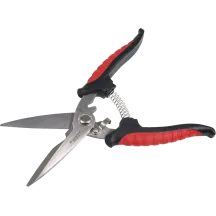 Multi-Purpose Scissors — 8", Black, Red, Silver