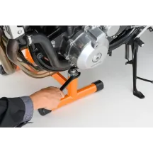 Adjustable Lift Stand — max lift 270 mm, width 235–360 mm, 200 kg load, orange