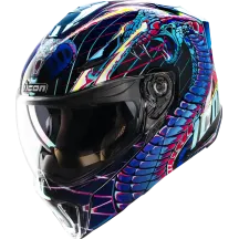 Threshold™ Synthwave Lazer Cobra Casco Modular — Talla S, azul brillante