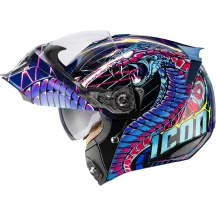 Threshold™ Synthwave Lazer Cobra Casco Modular — Talla 3XL, Multicolor, Brillo