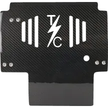 Placa protectora de fibra de carbono — negro