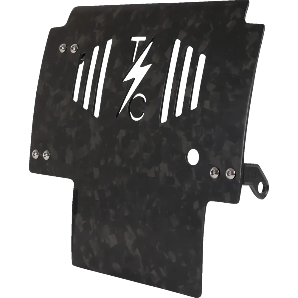 Forged Carbon Fiber Skid Plate — 11.5" L x 11.5" W, 0.125" thick, Black