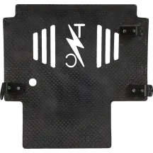 Forged Carbon Fiber Skid Plate — 11.5" L x 11.5" W, 0.125" thick, Black