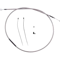 Redesigned Polished Stainless Clutch Cable — 174.5 cm overall length, 71 mm travel