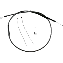 Redesigned Polished KARBONFIBR Clutch Cable — 72-11/16\" overall, 79 mm (3-1/8\") travel, 31-1/2\" adjuster