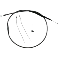 Redesigned Polished KARBONFIBR Clutch Cable — 72-11/16\" overall, 79 mm (3-1/8\") travel, 31-1/2\" adjuster