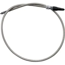 Armor Coat Braided Stainless Steel Speedometer Cable for Cruisers — 89 cm (35"), Chrome