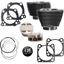 Big Bore Cylinder Kit — 4.320 in bore, 4.625 in stroke, 136 cu in, Black Granite