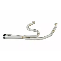ZARD Full Kit Exhaust System 2:1 H-D Tourings (Street Glide / Road King / Road Glide) — 2-into-1 full system, stainless steel