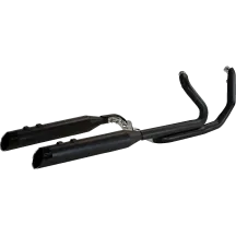 2-into-1-into-2 Dominator-SR Exhaust System — 4-1/2" mufflers, Black