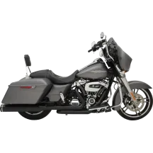 2-into-1-into-2 Dominator-SR Exhaust System — 4-1/2" mufflers, Black