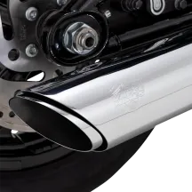 Silenciador Slip-On Twin Slash — diámetro 4", cromo