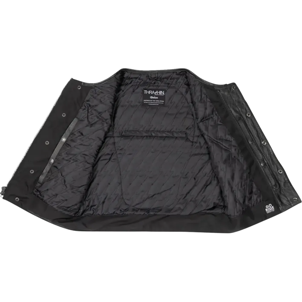 THRASHIN SUPPLY CO. VEST ENCINAL SHORTY LEATHER LA