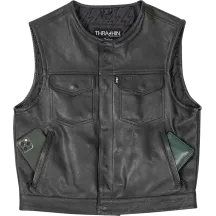 THRASHIN SUPPLY CO. VEST ENCINAL SHORTY LEATHER LA