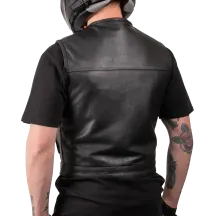 THRASHIN SUPPLY CO. VEST ENCINAL SHORTY LEATHER LA