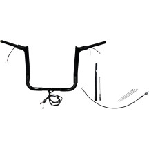 Kit de manillar EZ Install Wired 1-1/2" con tope puntiagudo — 38 mm (1-1/2") diámetro, 14" de elevación, 36" de ancho, Negro