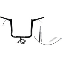 Kit de manillar EZ Install Wired 1-1/2" con tope puntiagudo — 38 mm (1-1/2") diámetro, 14" de elevación, 36" de ancho, Negro