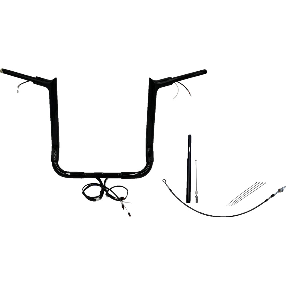 Kit EZ Install de manillar cableado de 1-1/2" con punta superior — 38 mm (1-1/2") de diámetro, 40,5 cm (16") de altura, 25,4 mm 