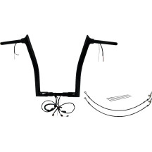 Kit EZ Install de manillar puntiagudo con cableado 1-1/2" — 38 mm (1-1/2"), 40.5 cm (16") de alzada, Negro