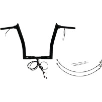 Kit de manillar EZ Install Wired 1-1/2" con parte superior puntiaguda — diámetro 1-1/2", 14" de altura, 35" de ancho, acelerador