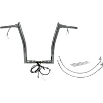 Kit de manillar EZ Install cableado 1-1/2" con parte superior puntiaguda — diámetro 1-1/2", abrazadera 1-1/4", ancho 35"