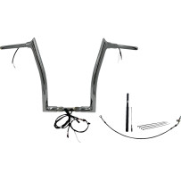 Kit de manillar EZ Install con cableado 1-1/2" punta superior — 1-1/2" diámetro, elevación 16", ancho 35", cromado