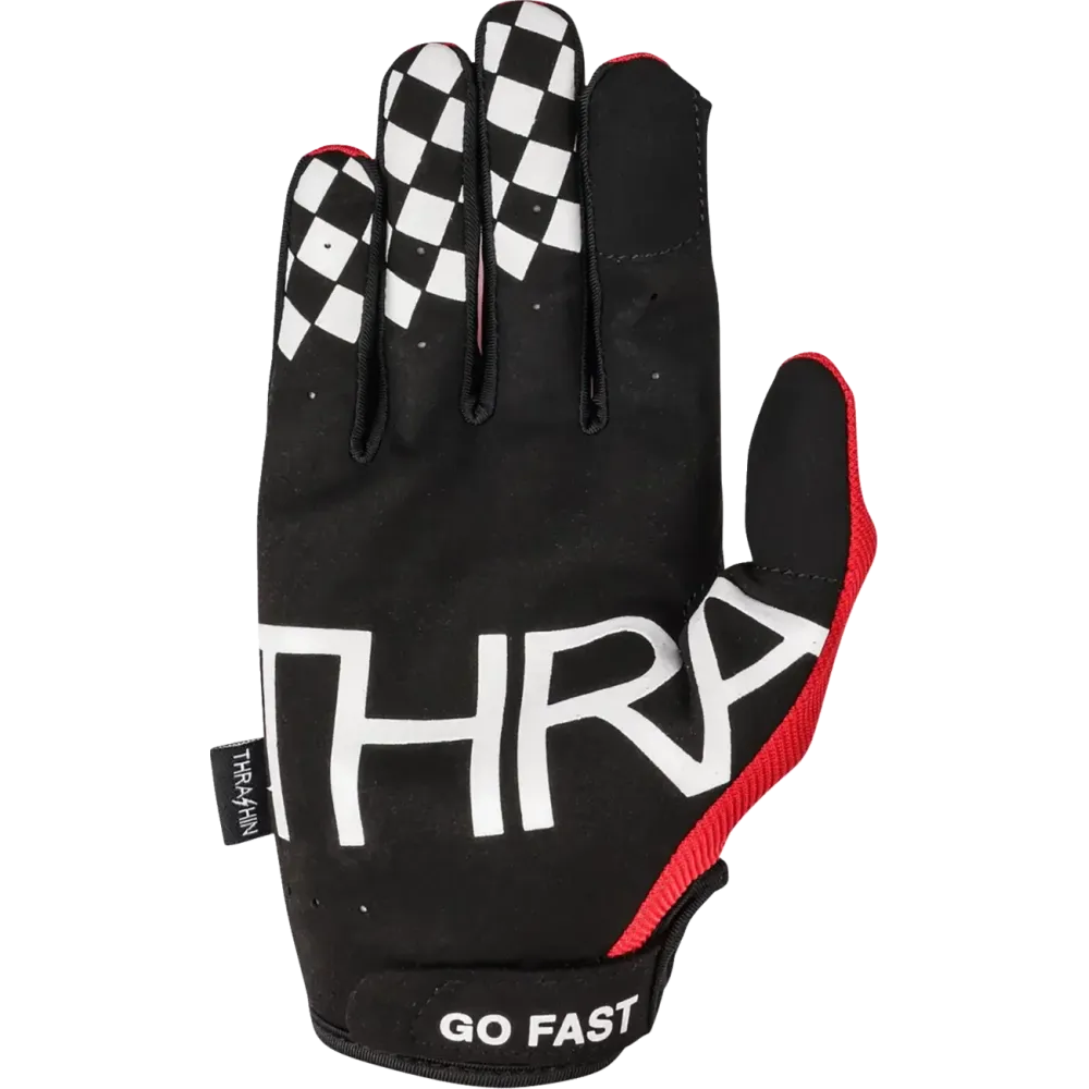 Go Fast Stealth Gloves — Size S, Red/Black/White